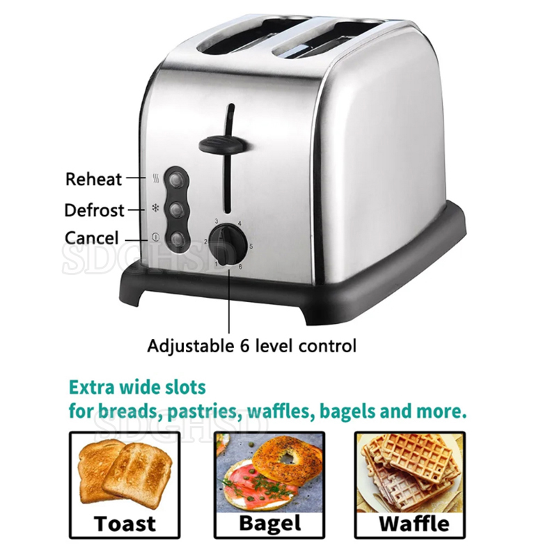 Toaster 4 Slice - Tostadora Eléctrica Doméstica de 4 Rebanadas