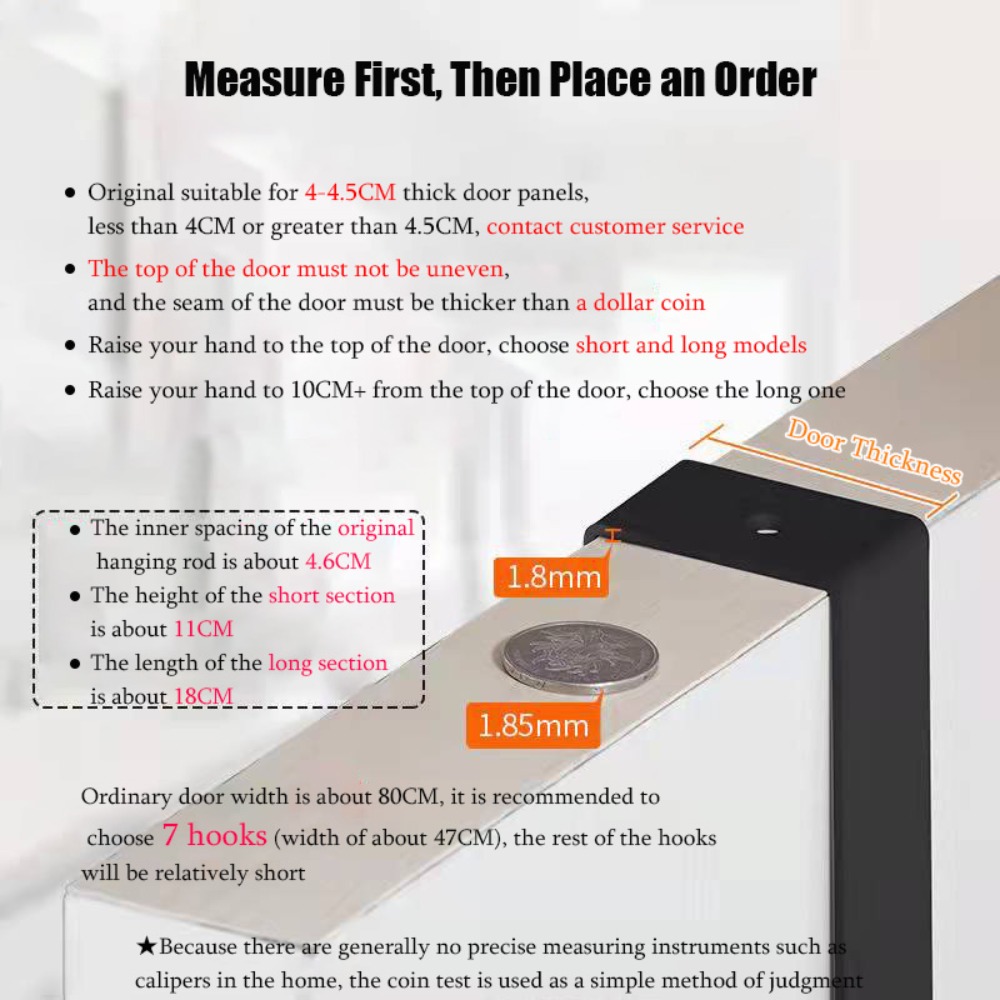 Ganchos sobre la puerta, 6 gan - Kitchen Appliances Shelves reseña y precio