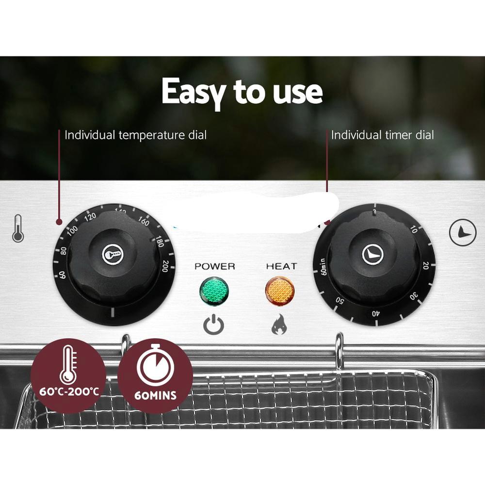 Freidora Eléctrica Comercial d - Kitchen Appliances Usa reseña y precio