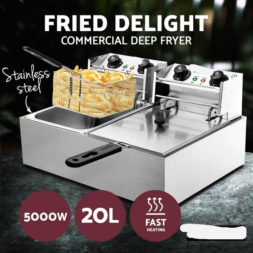 Freidora Eléctrica Comercial d - Kitchen Appliances Usa reseña y precio