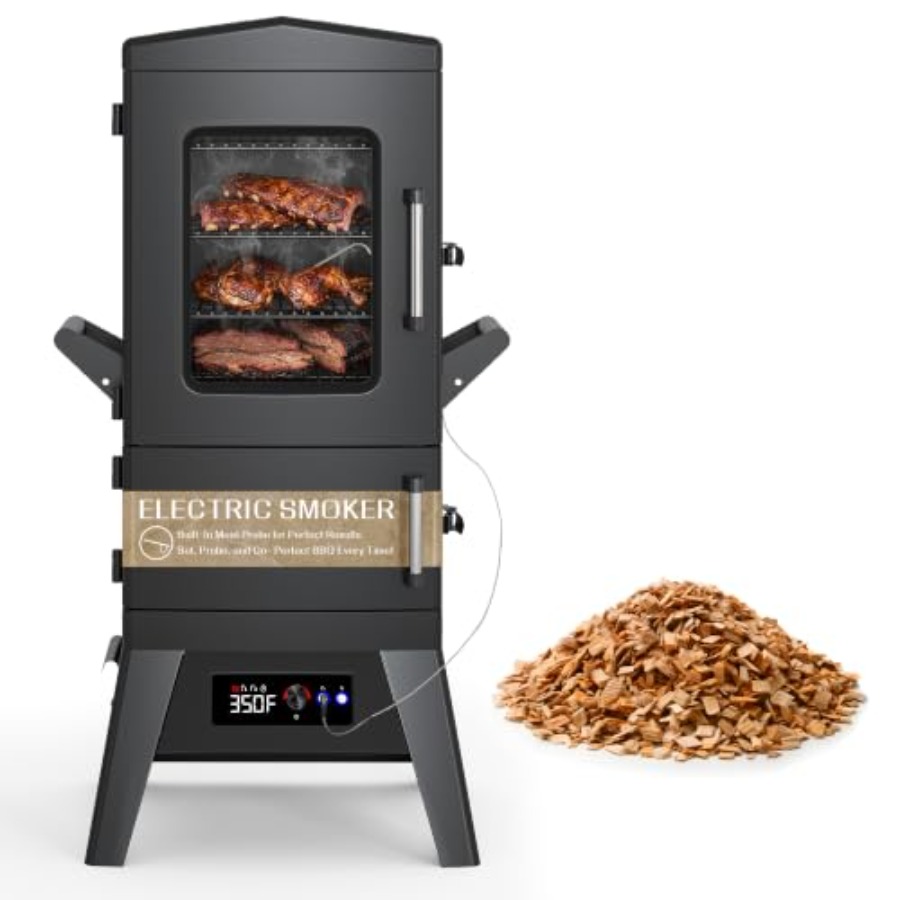 Parrilla eléctrica vertical gr - Electric Smoker Bbq reseña y precio