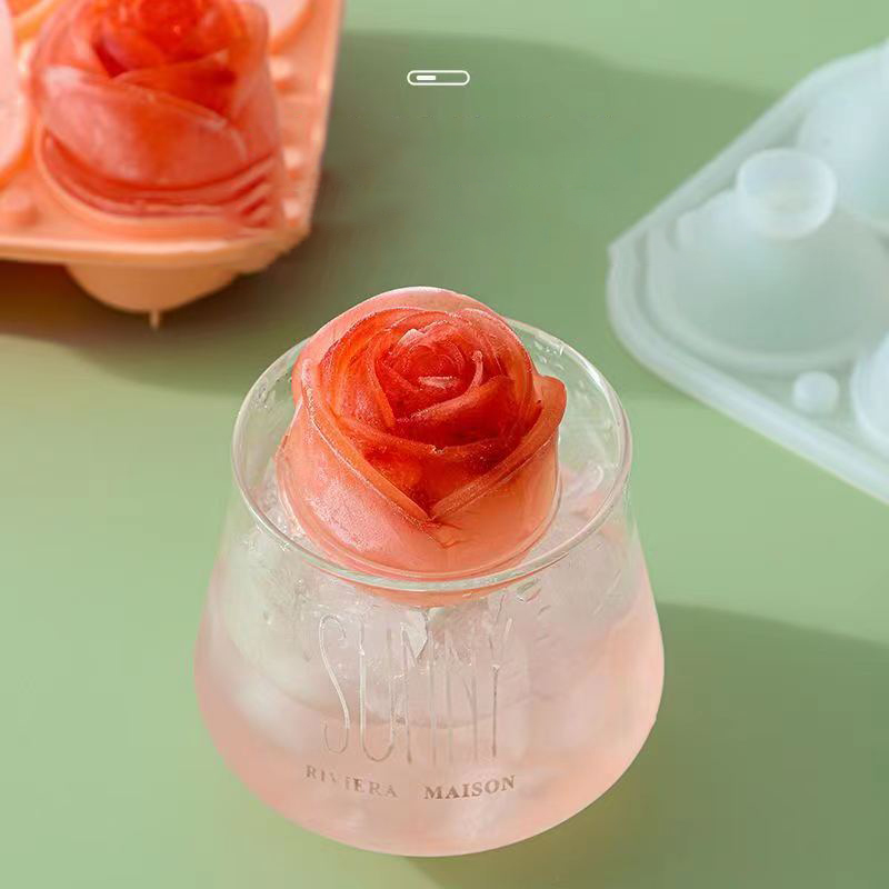 Moldes de hielo de rosas 3D, b - Kitchen Appliances Shelves reseña y precio