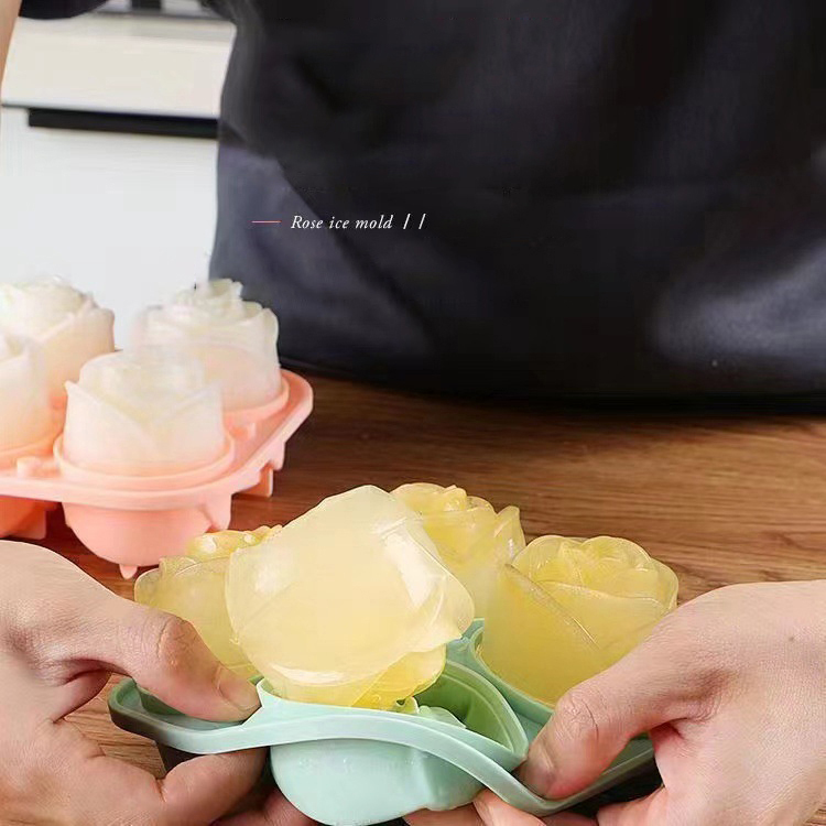 Moldes de hielo de rosas 3D, b - Kitchen Appliances Shelves reseña y precio